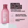 Redken Volume Injection Lightweight, Volumising Shampoo for Fine, Flat Hair - 300ml