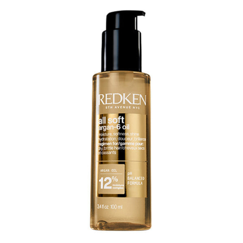 Redken All Soft Argan-6 Leave-In, Moisturising Hair Oil for Dry, Brittle Hair - 100ml