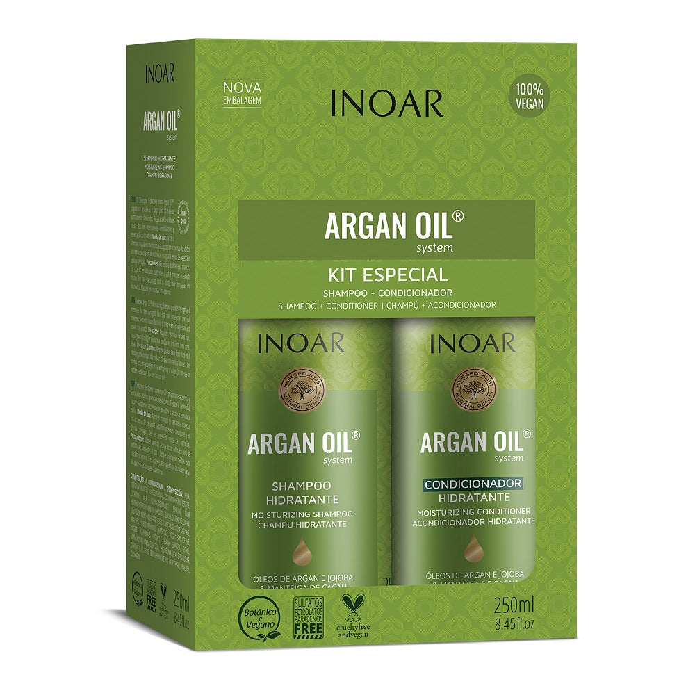 Inoar Argan Oil Duo 250ml (Shampoo & Conditioner)