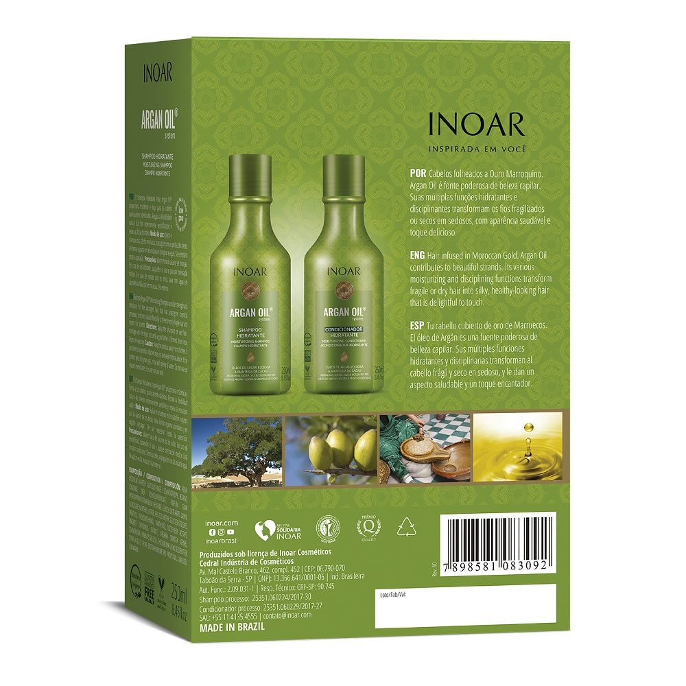 Inoar Argan Oil Duo 250ml (Shampoo & Conditioner)