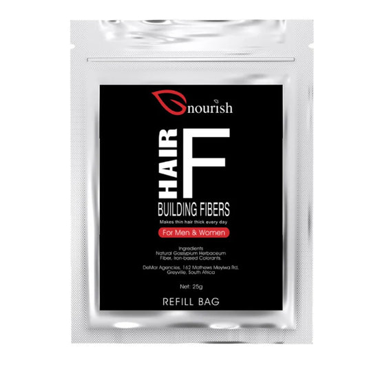 Nourish Hair Builiding Fibers Refill Bag Black 25g