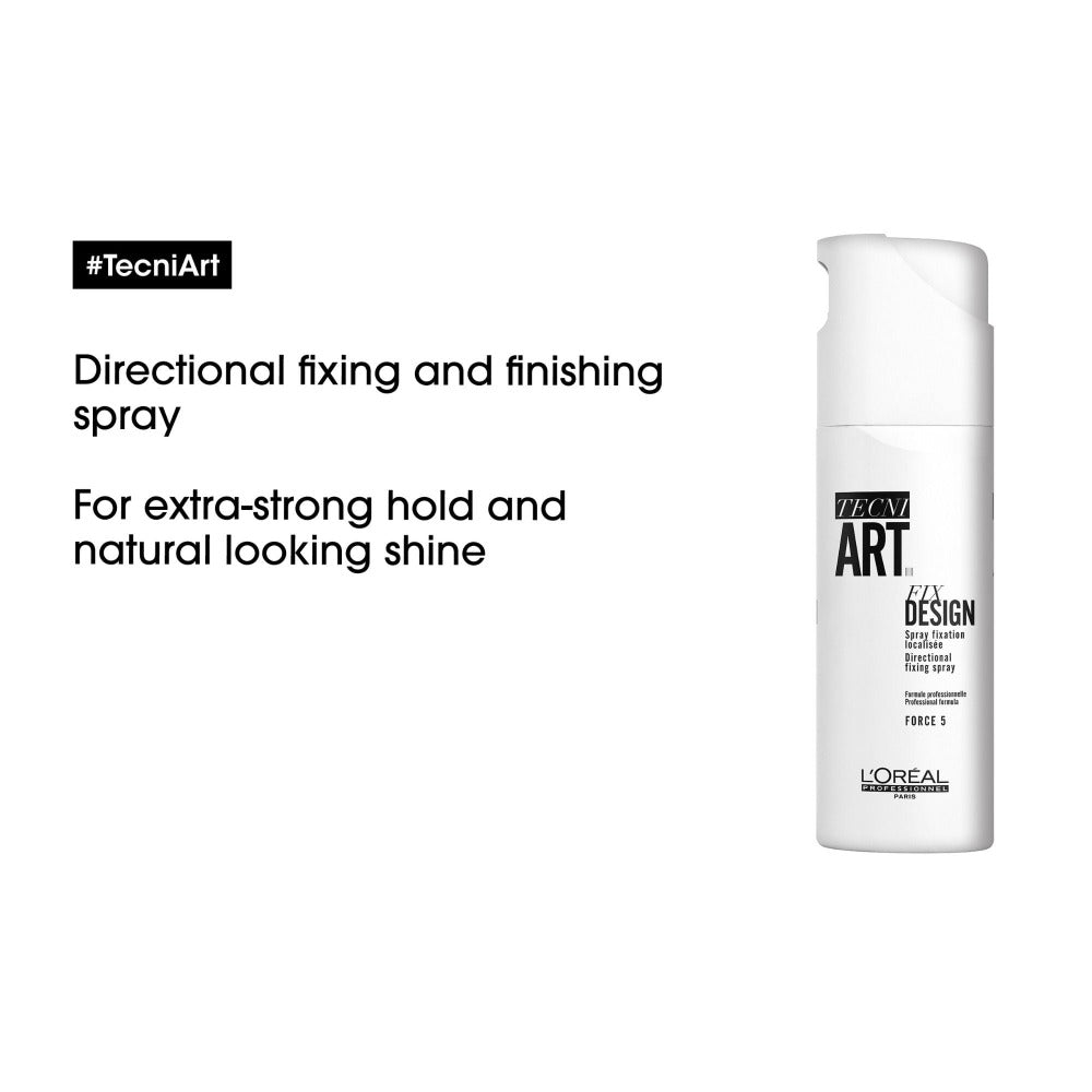L'Oréal Professionnel Tecni.ART Fix Design Strong Hold Hairspray for All Hair Types - 200ml (Last Of Range)