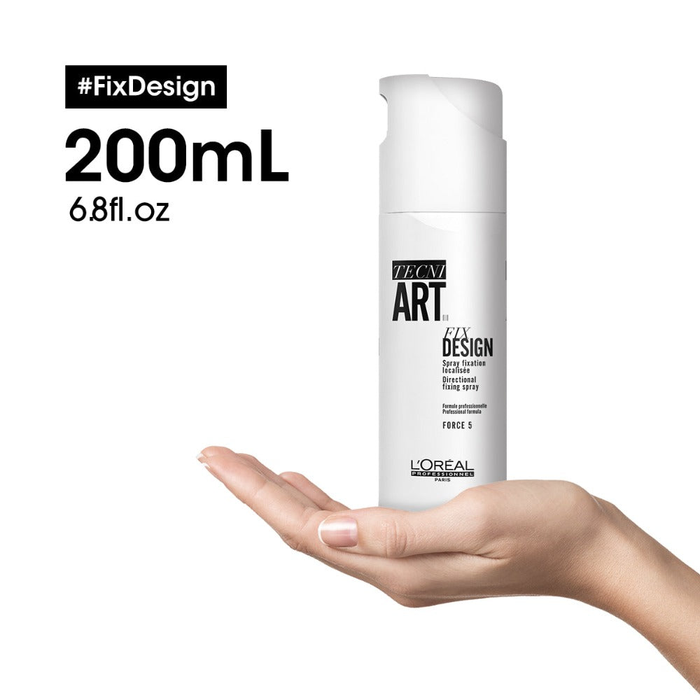 L'Oréal Professionnel Tecni.ART Fix Design Strong Hold Hairspray for All Hair Types - 200ml (Last Of Range)