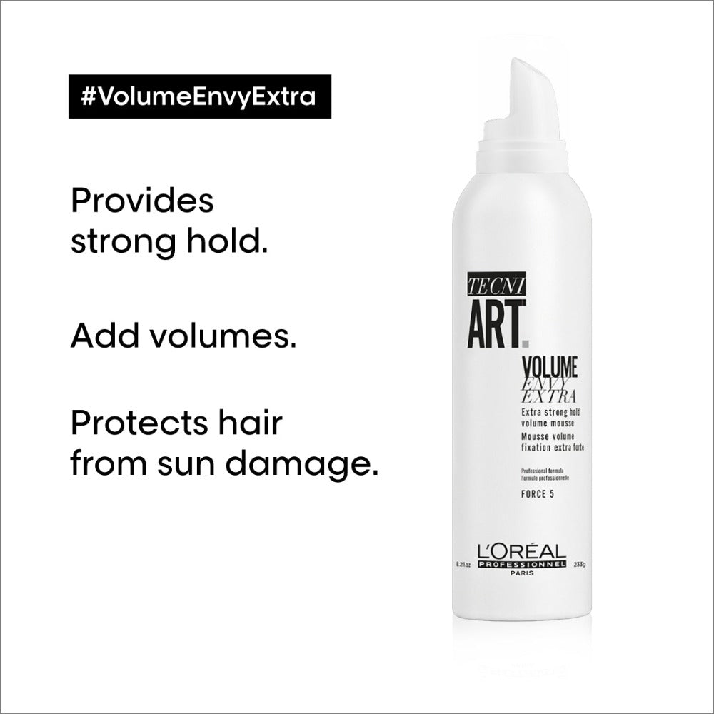L'Oréal Professionnel Tecni.ART Full Volume Extra - Strong Hold Hair Mousse - 250ml (Last Of Range)