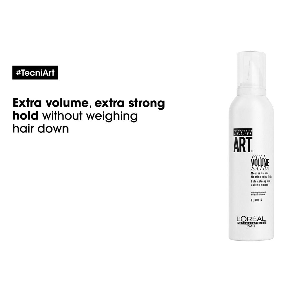 L'Oréal Professionnel Tecni.ART Full Volume Extra - Strong Hold Hair Mousse - 250ml (Last Of Range)