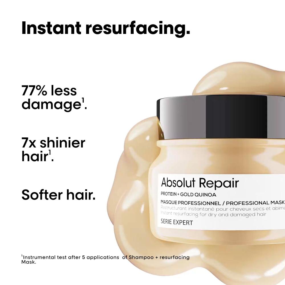 L'Oréal Professionnel Absolut Repair Mask for Dry & Damaged Thick Hair - 250ml  (Last of Range)