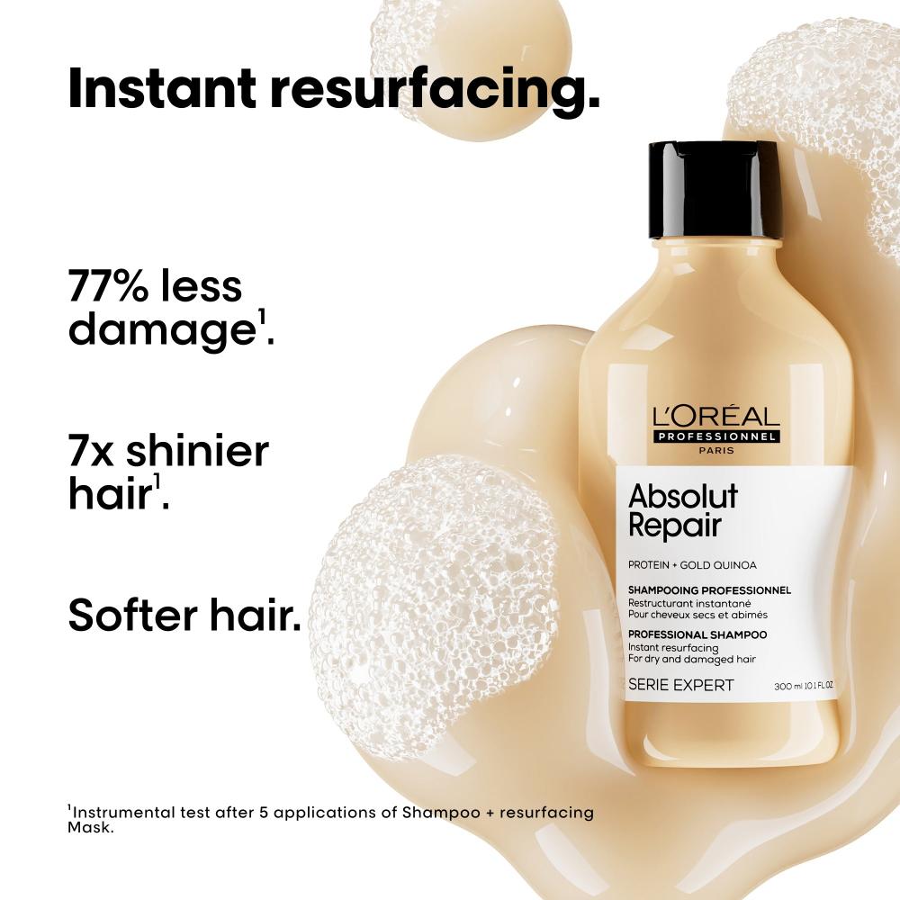 L'Oréal Professionnel Absolut Repair Nourishing Shampoo for Dry & Damaged Hair - 300ml (Last Of Range)