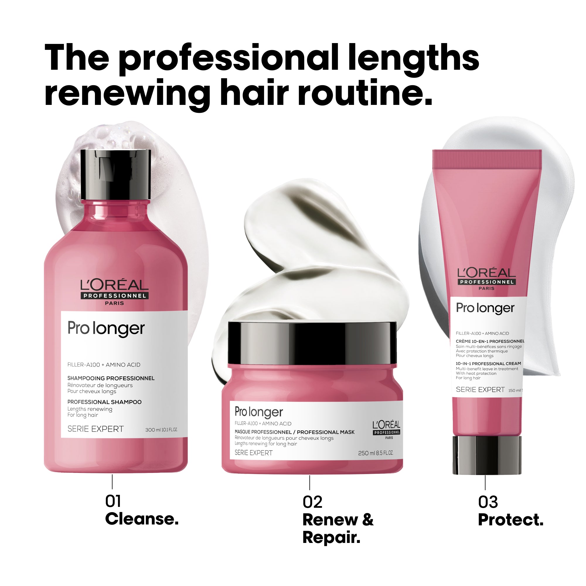 L'Oréal Professionnel Pro Longer Lengths Renewing Multi-Benefit Leave-In Cream for Long Hair – 150ml (Last Of Range)