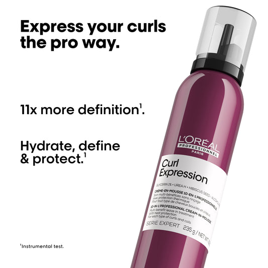 L'Oréal Professionnel Curl Expression 10-in-1 Cream-In-Hair Mousse for Curly Hair - 250ml