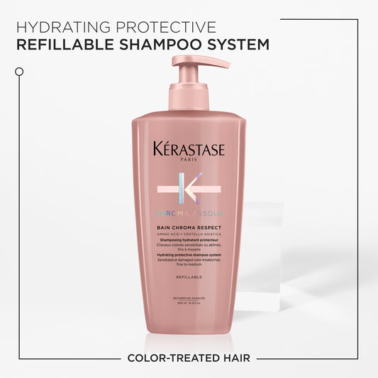 Kérastase Chroma Absolu Bain Chroma Respect Gentle Hydrating Shampoo for Colour-Treated Hair - 500ml