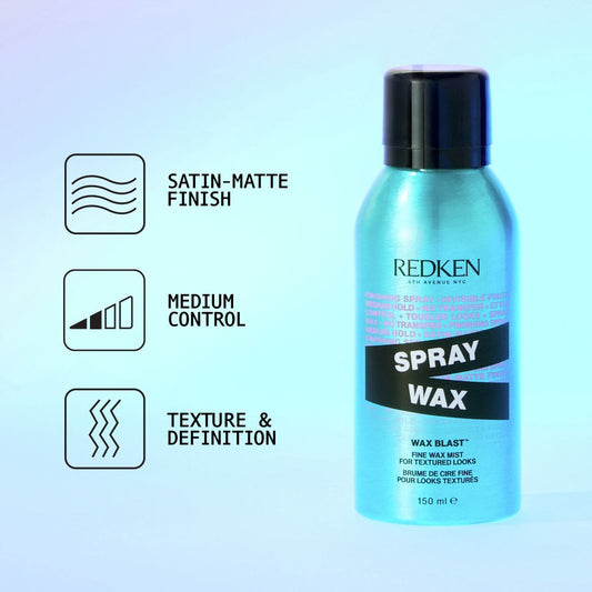 Redken Styling Spray Wax – Medium Control Invisible Texture Hairspray for Matte Finish - 150ml