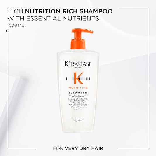 Kérastase Nutritive Bain Riche -Nourishing Shampoo for Very Dry Hair – 500ml
