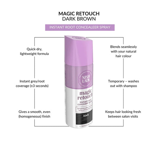 Nish Lady Hair Magic Retouch Black 100ml