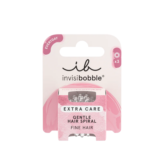 Invisibobble Original  Extra Care Crystal Clear Fine Hair 3pc