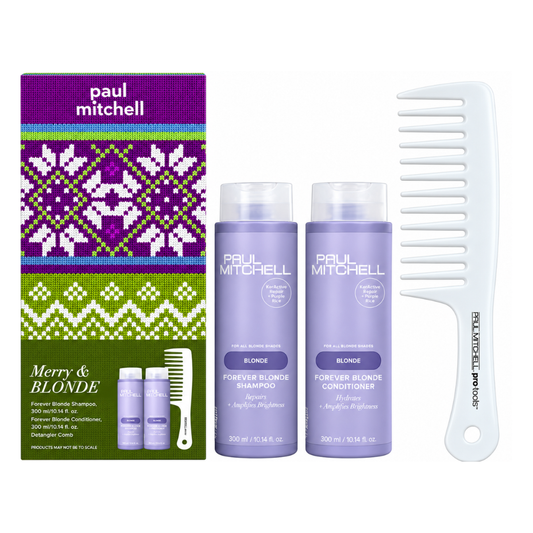 Paul Mitchell Merry & Blonde Giftset Includes Complimentary Detangler Clear Comb 2026