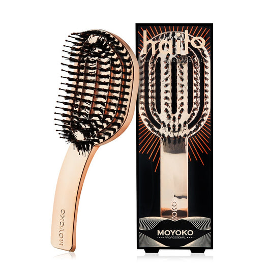 Moyoko Detangling Hailo Brush Rose Gold Chrome