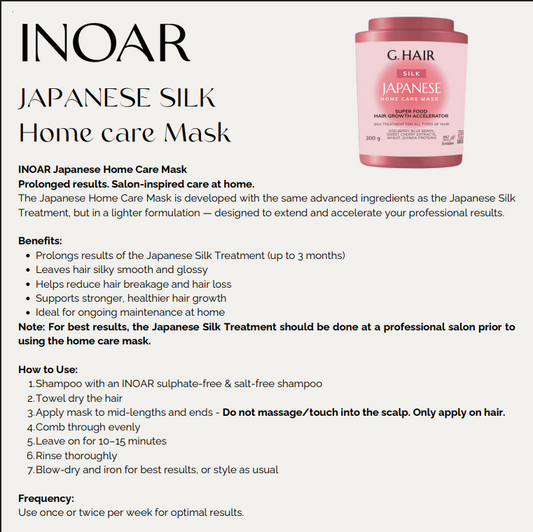 Inoar Japenese Silk G Hair Mask 300g
