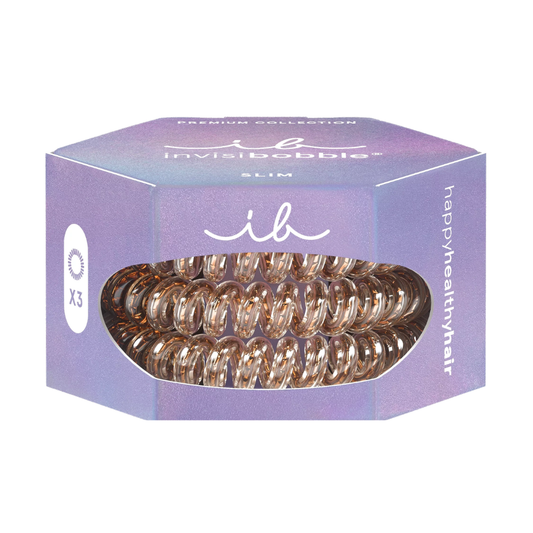 Invisibobble Slim Premium Bronze Me Pretty 3pc