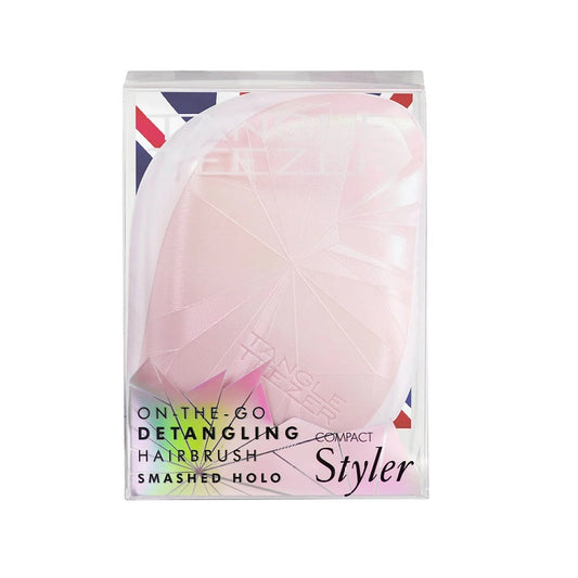 Tangle Teezer Compact Pink Smashed Holo
