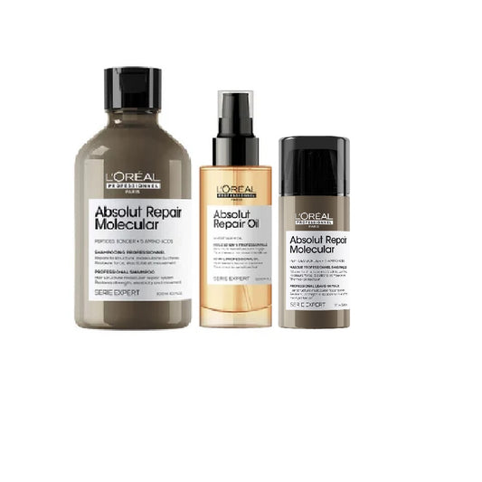 Loreal Professionnel Absolut Repair Molecular Leave In Trio Bundle