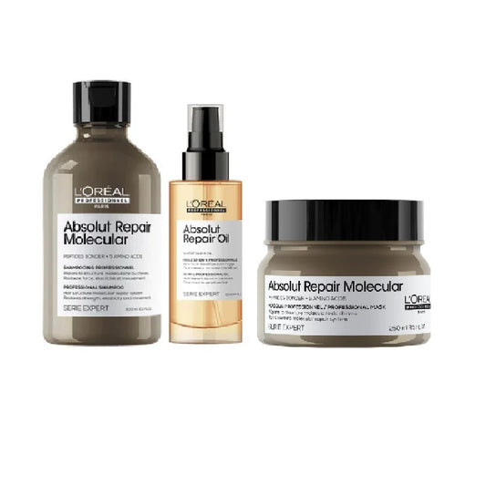 Loreal Professionnel Absolut Repair Molecular Masque Trio Bundle