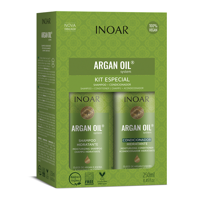 Inoar Argan Oil Duo Hair Kit  250ml (Shampoo & Conditioner)