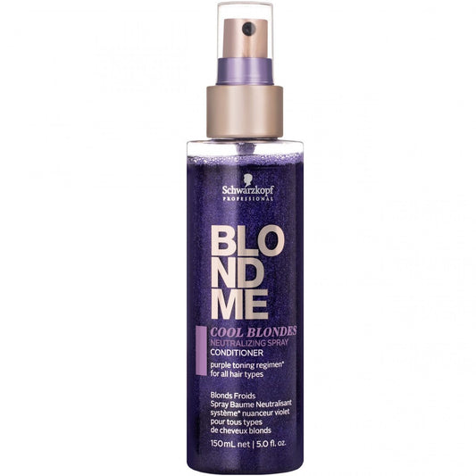Schwarzkopf BLONDME Bond Repair Neutralizing Purple Spray Conditioner 150ml (Last Of Rnage)