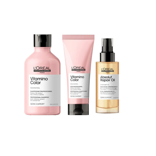 Loreal Professionnel Vitamino Color Repair Fondant Trio Bundle