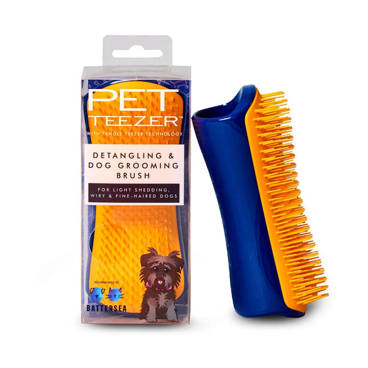 Pet Teezer Dog Grooming Brush Large Navy/Orange