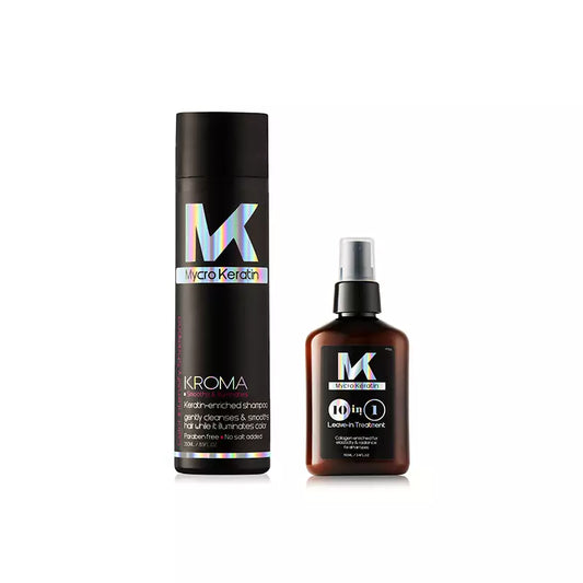 Mycro Keratin Kroma Shampoo 250ml & Kroma 10 in 1 Leave in Treatment 150ml