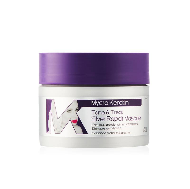 Mycro Keratin – Tone & Treat Masque 250ml + Moyoko Hailo Detangling Brush – Silver Chrome