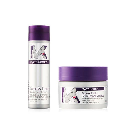 Mycro Keratin Tone & Treat Silver Shampoo 250ml & Masque 250ml